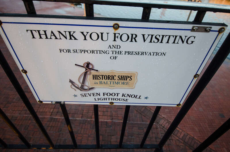Thanks for visiting Seven Foot Knoll lighthouse sign