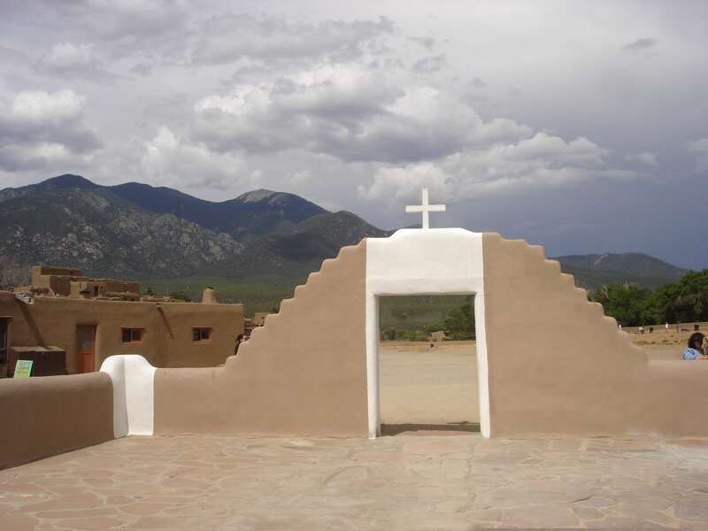 View onto Sangre de Cristo Range from Taos Pueblo