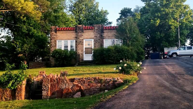 Historic stone structure in Yellville