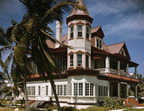 Persistent URL: http://www.floridamemory.com/items/show/245944Local call number: JJS0940Title: &quot;Southernmost House&quot; located at 1400 Duval Street in Key West, FloridaDate: ca. 1945Physical descrip: 1 transparency - col. - 4 x 5 in.Series Title: