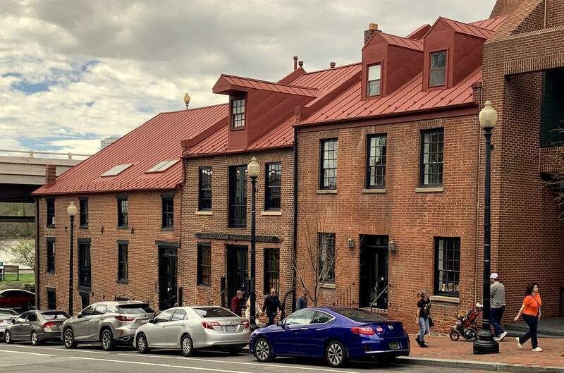 The Dodge Warehouses are a group of industrial buildings located at 1000-1010 Wisconsin Avenue NW (pictured) and 3205 K Street NW in the Georgetown neighborhood of Washington, D.C. They were built between 1807-1824 by Richard Elliot and Isaac Tenney