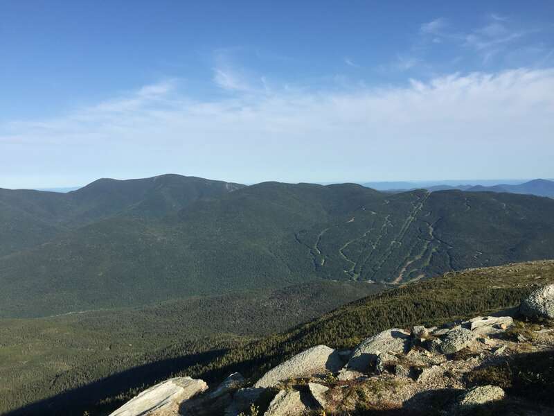 View east-southeast from the Mount Washington Auto Road at about mile 5.1 (about 4740 feet above sea level) in Thompson and Meserve's Purchase Township, Coos County, New Hampshire