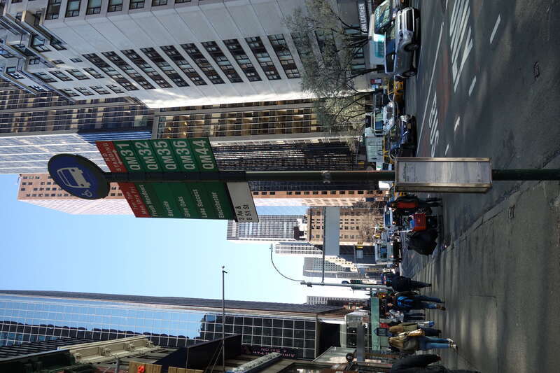 A bus stop for the various 3rd Avenue express buses from Queens, at 3rd Avenue and 51st Street in East Midtown Manhattan.