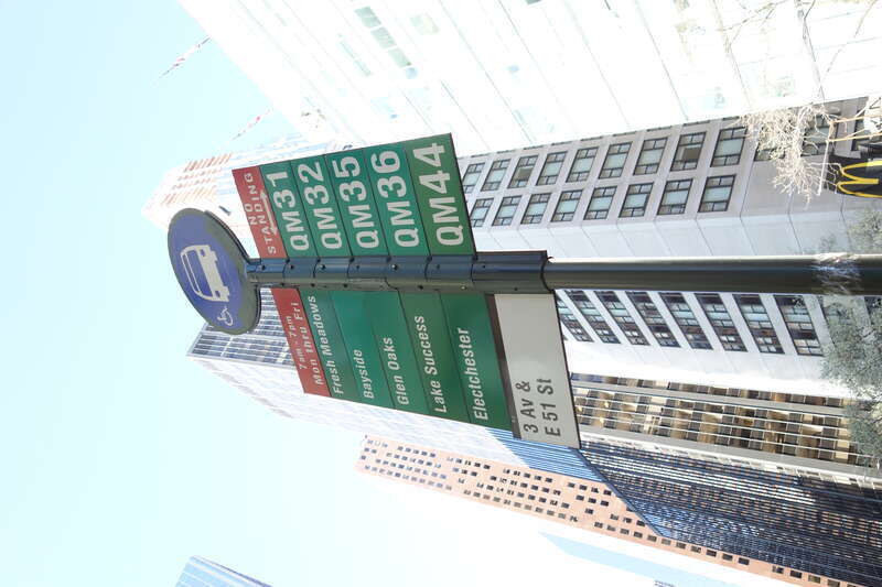 A bus stop for the various 3rd Avenue express buses from Queens, at 3rd Avenue and 51st Street in East Midtown Manhattan.