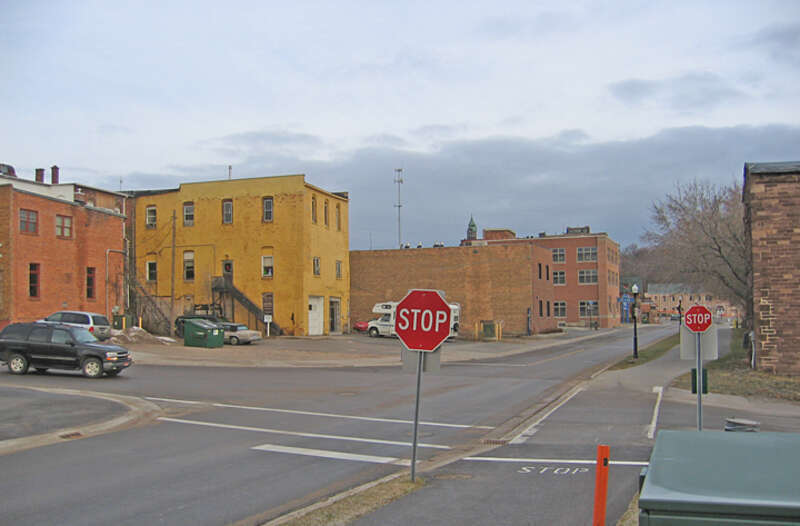 Large Turning Radius of far corner encourages trucks to speed through area when going from Baraga North on Lakeshore.
This work is licensed under a 
Creative Commons Attribution 3.0 United States License.

Please Attribute to: Brett VA