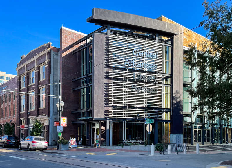 Bobby L. Roberts Library of Arkansas History &amp;amp; Art, Rock Street and President Clinton Avenue, Little Rock.