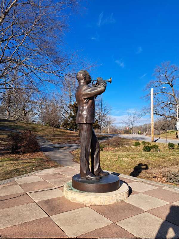 Picture of Bowen R. Church Statue at Roger Williams Park in Daylight with clear sky
