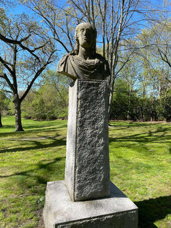 Bust of Ferdinand II in Roger Williams Park, Providence, Rhode Island. This marble bust, originally in the garden of the Villa Reale in Naples, portrays the Bourbon king of Two Sicilies, Ferdinand II.
 Photographer note: the bust looks to me nothing