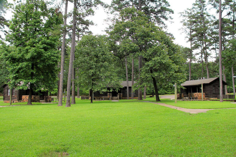 Cabins in Caddo Lake State Park built by the Civilian Conservation Corps.