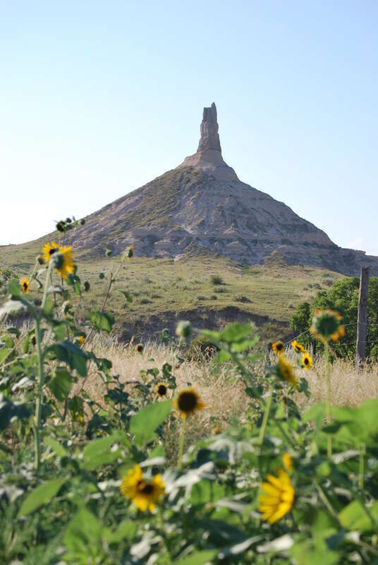 Chimney Rock National Historic Site, 3 miles (4.8 km) southwest of Bayard Bayard