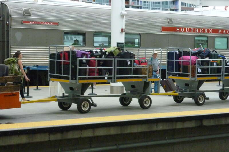 Denver - Union Station.  Amtrak Train 6 carried two vintage private cars on the rear.
