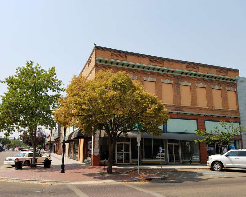 The Dewey Building (1909) in Nampa, Idaho, is part of the Nampa Historic District.