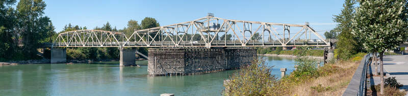The Division Street Bridge, built in 1954, carries Washington State Route 536 (Division Street/Memorial Highway) across the Skagit River in Mount Vernon, Washington. Though built as a swing bridge to allow boat traffic up the river, the bridge has