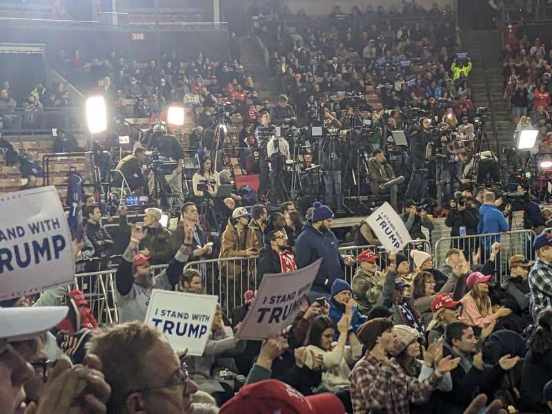 Donald Trump for President rally at SNHU Arena in downtown Manchester, New Hampshire.