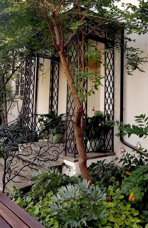 Door of estate house, Chanticleer Gardens, Pennsylvania, USA