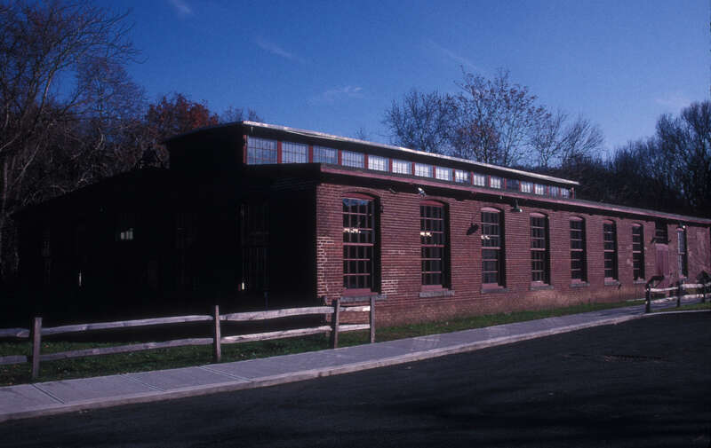 This was Whitney's original factory to produce muskets which he purchased in 1798.  He developed water power to run his machinery.  The building is now a museum dedicated to design and invention