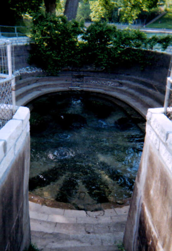 Eliza spring, one of the Barton Springs. The area around the spring is the Zilker Park Amphitheater, which is not used anymore. The structure was listed on the National Register of Historic Places on May 23, 1997 as part of the Zilker Park Historic