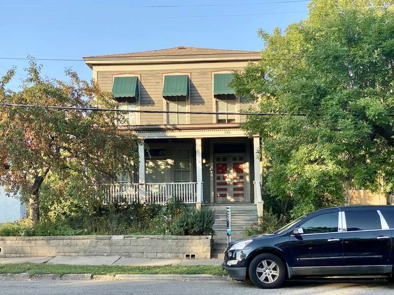 Built in 1853, this Italianate-style house is the last remaining on this block of Sherman Street following mass-demolition of the area in the 1960s and 1970s.  The house is a contributing structure in the Irvine Park Historic District, listed on the