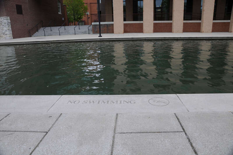 Indianapolis Canal Walk — no swimming... just watch the water