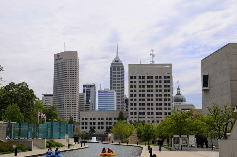 Indianapolis Canal Walk — Downtown Indy view from the canal.  

I need to make a night shot from here. PS'd a bit for Saturation