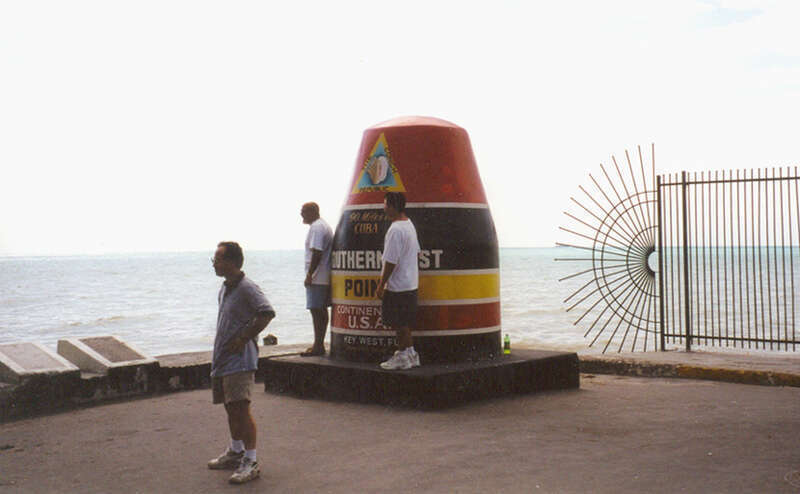 This spot at the intersection of South Street and Whitehead Street in Key West, was nominally the southernmost point in the United States, until Hawaii became a state in 1959.  It is near the end of U.S. highway 1.  The marker was not built until