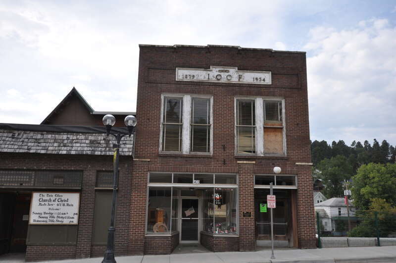 Lead Historic District, encompassing virtually all of Lead, South Dakota. The IOOF Hall.