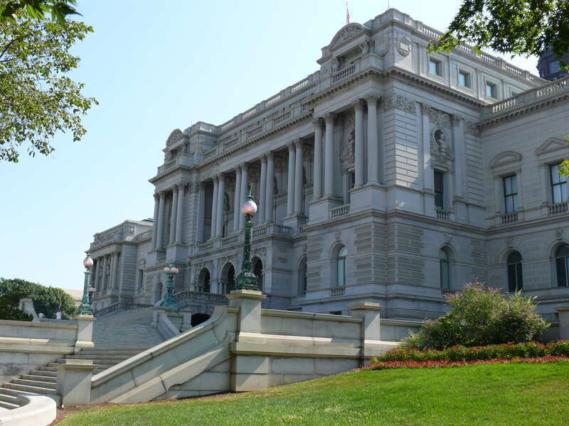 Library of Congress, Thomas Jefferson Building, Washington DC, exterior.