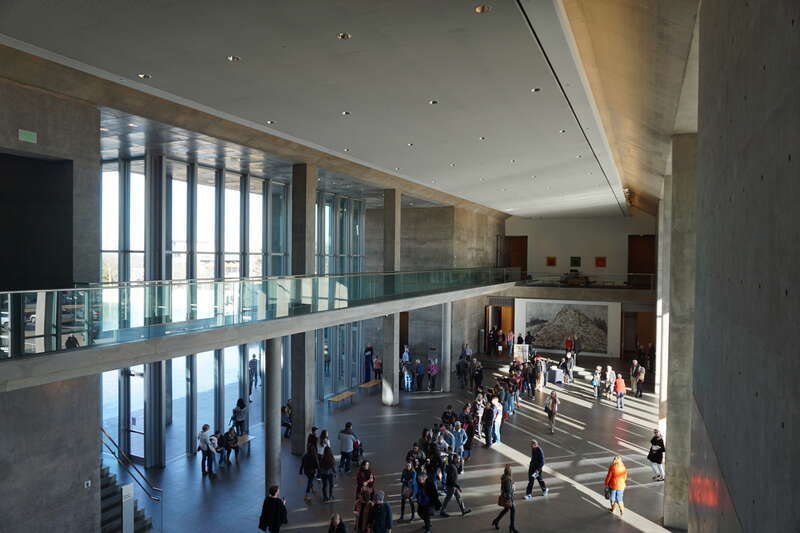 The interior of the Modern Art Museum of Fort Worth in Fort Worth, Texas (United States).