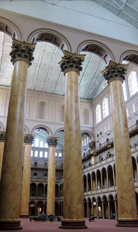 Interior of the National Building Museum, located in the Judiciary Square neighborhood of Washington, D.C.