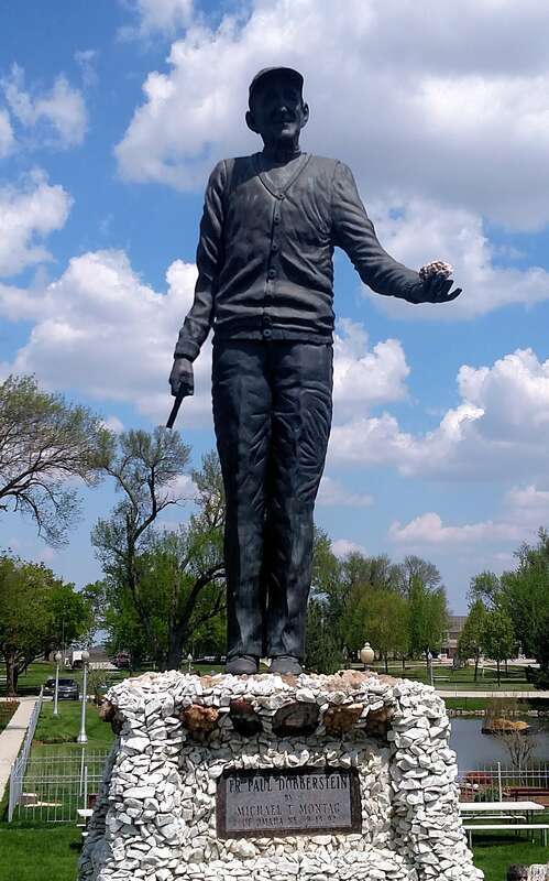 Statue of Paul Dobberstein at the Grotto of the Redemption in West Bend, Iowa