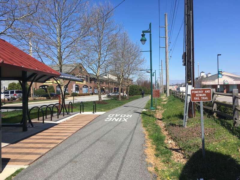 The Pomeroy and Newark Rail Trail north of Westbound Delaware Route 273 (East Main Street) in Newark, Delaware