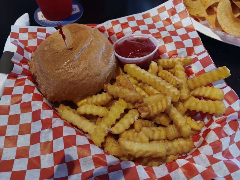 Shaw's Patio Bar and Grill in Fort Worth Cheeseburger and Fries