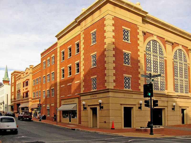 A new award wining parking structure in downtown Staunton serves historic mainstreet and Jackson hotel. Contrast with &quot;mainstreet&quot; Walmart parking
This work is licensed under a 
Creative Commons Attribution 3.0 United States License

Please Attribute