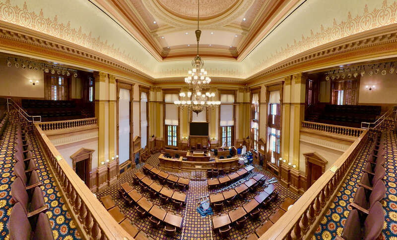 The balcony of the Georgia State Senate