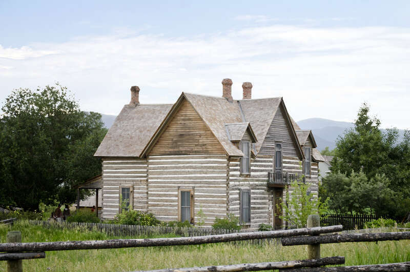 The Tinsley house on the grounds of the Museum of the Rockies in Bozeman, Montana.
The house and its attendent structures were constructed in 1889 by William and Lucy (Nave) Tinsley. They met in Virginia City, married in 1867, and relocated to Willow