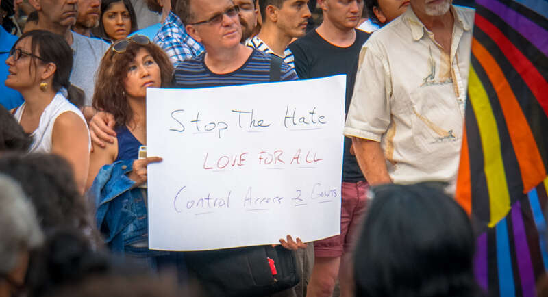 Vigil in support of the victims of the 2016 Orlando nightclub shooting, Washington, D.C.