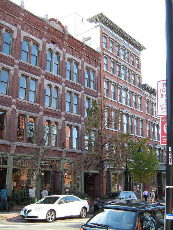 The Wells Richardson Building in Burlington, Vermont, where Paine's Celery Compound was manufactured in the late 1800s. Part of the Wells Richardson District as listed on the National Register of Historic Places.