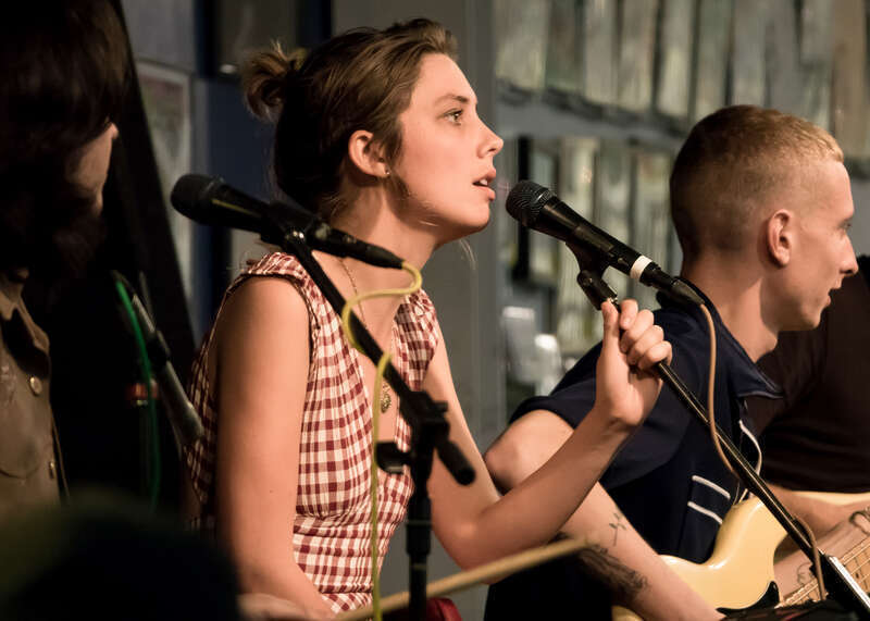 Wolf Alice performing live in-store at Amoeba Music in Hollywood, Los Angeles, California, on Monday, October 9, 2017.