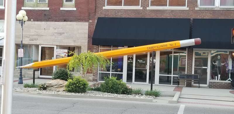 The world's largest pencil, located in Casey, Illinois