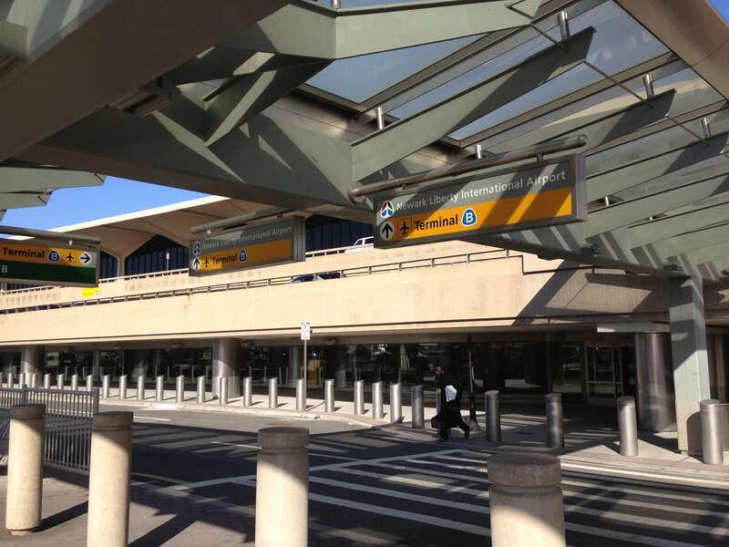 Front of Terminal B at Newark Liberty International Airport