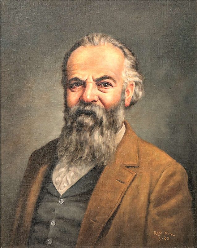 Portrait of John Wesley Powell. Inducted to the National Rivers Hall of Fame in 1993.