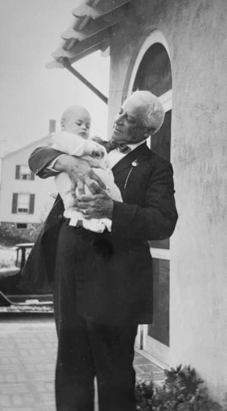 1924 photograph of Alex D. Henderson III and Alexander. D. Henderson, Sr., in Suffern, New York.