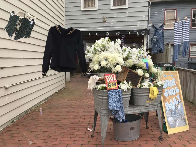 My favorite basket. They won a prize.  They had a bubble machine !