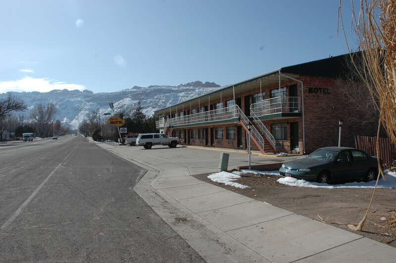 The Apache Motel, a historic building in Moab, Utah, United States.
