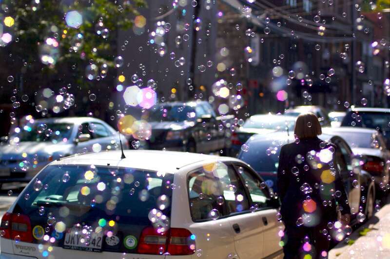 It was raining bubbles the other day.