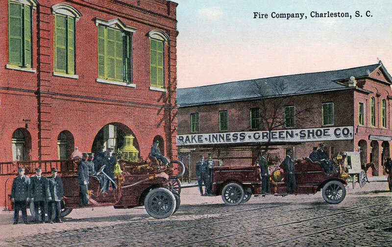 Photomechanical print (postcard) Divided back 
Central Station, 262 Meeting Street, built 1887 - 88.