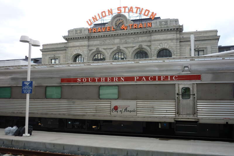 Denver - private cars visit Union Station on Amtrak Train 6, the California Zephyr.