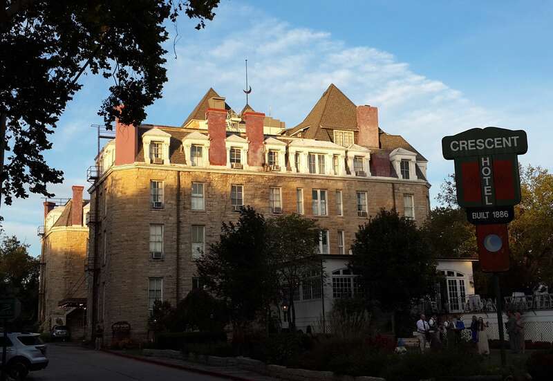 A 2014 photo of the Crescent Hotel in Eureka Springs, Arkansas