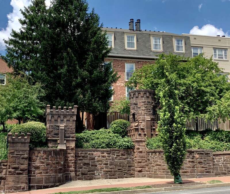 Henderson's Castle, the home of Mary Foote Henderson, was located on 16th Street NW across from Meridian Hill Park. The only remnants of the property are the stone gate posts at 16th Street and Florida Avenue.