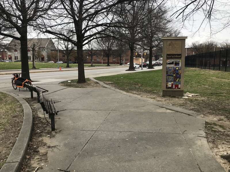 Historic East Baltimore pocket park, E. Monument Street and Ensor Street (northeast corner), Baltimore, MD 21202